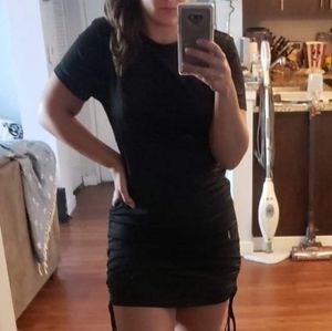 SHEIN Drawstring Ruched Side Bodycon Dress